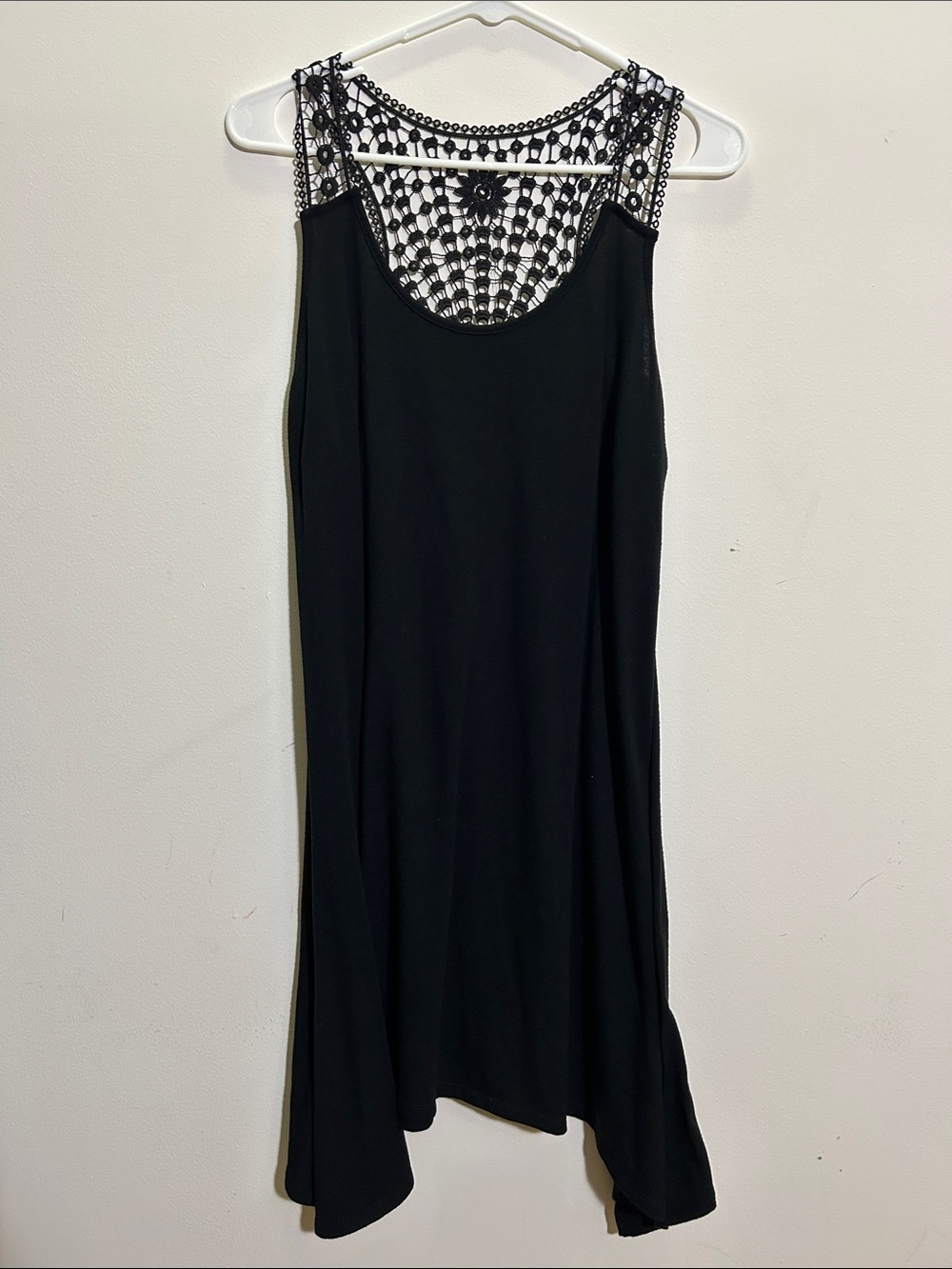 Apt. 9 Black Crochet Yoke Swim Coverup